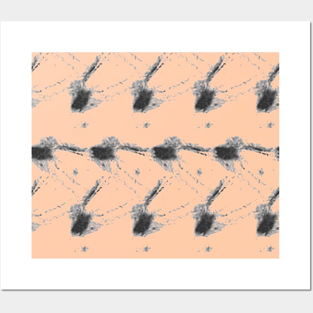 Gray abstraction on a beige background, spider web Wall Art by grafinya